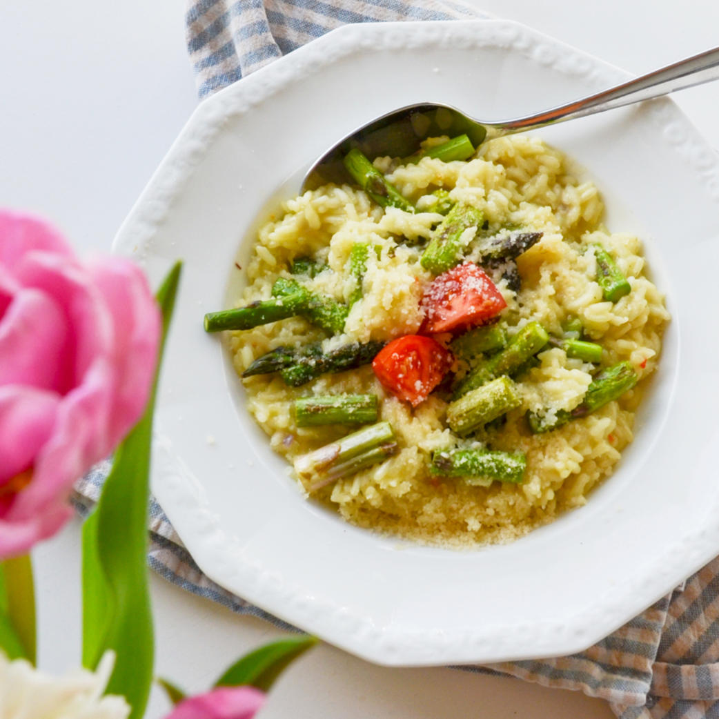 Risotto mit grünem Spargel