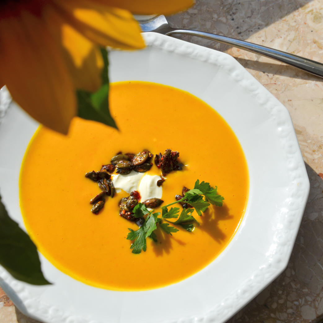 Kürbis-Orangen-Suppe